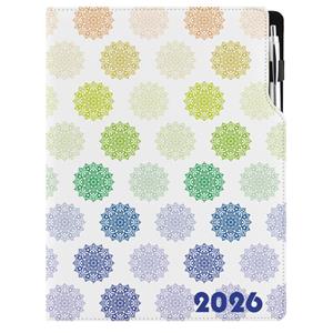 Diář DESIGN denní A4 2026 - Mandala barevný