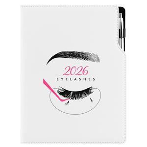 Diář DESIGN denní A4 2026 polský - KOSMETICKÝ Eyelashes