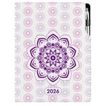 Diář DESIGN denní A4 2026 polský - Mandala fialový