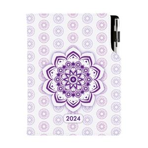 Diář DESIGN denní A5 2024 polský - Mandala fialový