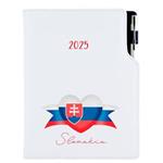 Diář DESIGN denní A5 2025 český - bílá - Slovensko - vlajka