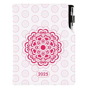 Diář DESIGN denní A5 2025 polský - Mandala červená