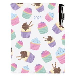 Diář DESIGN denní A5 2025 slovenský - Cupcake