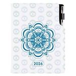 Diář DESIGN denní A5 2026 český - Mandala modrá