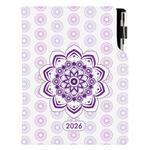 Diář DESIGN denní A5 2026 polský - Mandala fialový