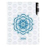 Diář DESIGN denní A5 2026 polský - Mandala modrý