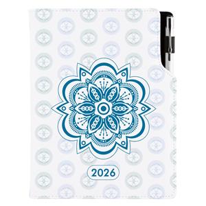 Diář DESIGN denní A5 2026 slovenský - Mandala modrá