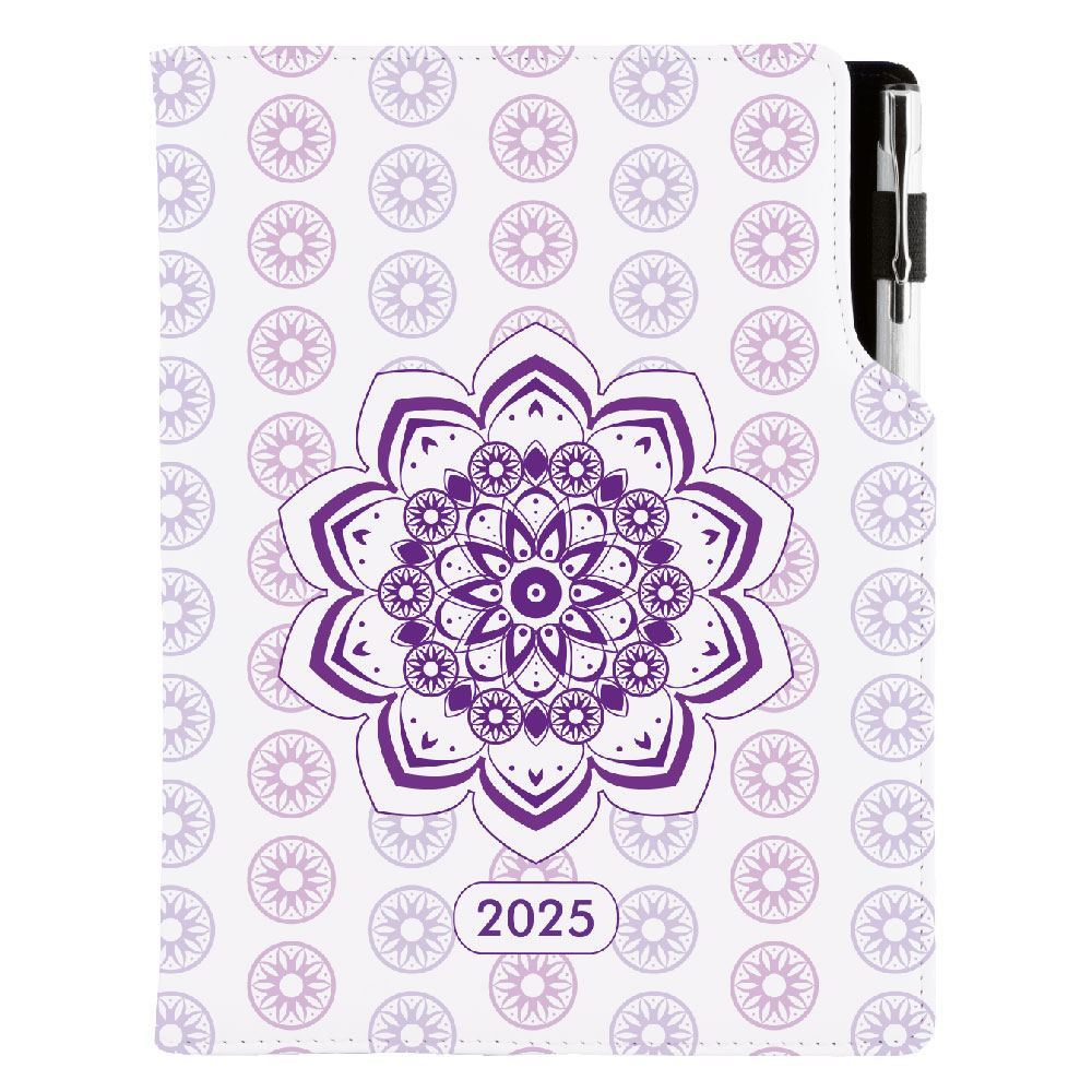 Diář DESIGN denní B6 2025 polský - Mandala fialová