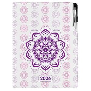 Diář DESIGN týdenní A4 2026 - Mandala fialový