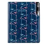 Diář DESIGN týdenní B5 2025 - modrá - Flamingo