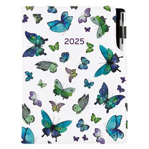 Diář DESIGN týdenní B5 2025 polský - Motýli modří