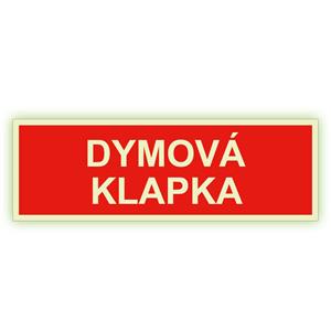 Dymová klapka - fotoluminiscenčná tabuľka, plast 1 mm 150x50 mm