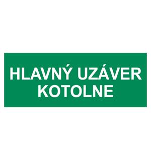 Hlavný uzáver kotolne, plast 1mm 210x80mm