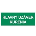 Hlavný uzáver kúrenia, plast 2mm 210x80mm