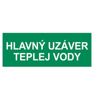 Hlavný uzáver teplej vody, plast 2mm s dierkami-210x80mm