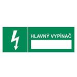 Hlavný vypínač, plast 2mm 105x37mm