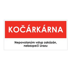 KOČÁRKÁRNA, červená, plast 2 mm 190x90 mm