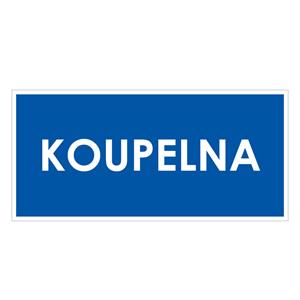 KOUPELNA, modrá, plast 1 mm 190x90 mm