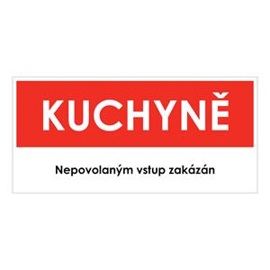 KUCHYNĚ, červená, plast 1 mm 190x90 mm