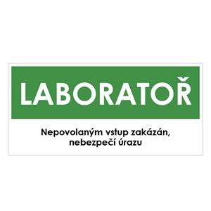 LABORATOŘ, zelená, plast 1 mm 190x90 mm