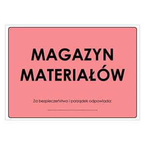 MAGAZYN MATERIAŁÓW, płyta PVC 1 mm, 297x210 mm