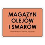 MAGAZYN OLEJÓW I SMARÓW, płyta PVC 1 mm, 297x210 mm