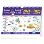 Nástěnný i stolní kalenář 2025 Školní plánovací s háčkem