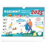 Nástěnný i stolní kalenář 2025 Týdenní rodinný plánovací s háčkem