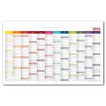 Nástěnný kalendář Plánovací mapa 2025 CZ - 100 x 63 cm - barevná