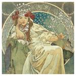 Nástěnný poznámkový kalendář 2025 Alfons Mucha