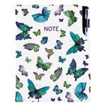 Notes DESIGN A5 tečkovaný - Motýli modří