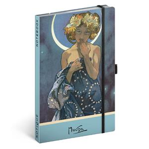 Notes - zápisník Alfons Mucha – Luna - tečkovaný