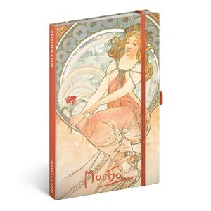 Notes - zápisník Alfons Mucha – Malířství - linkovaný