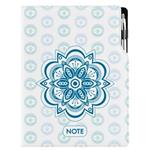 Notes - zápisník DESIGN A4 linkovaný - Mandala modrý