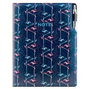 Notes - zápisník DESIGN A4 tečkovaný - modrá - Flamingo