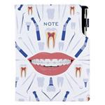 Notes - zápisník DESIGN A5 linkovaný - bílá - Zubař