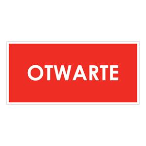 OTWARTE, płyta PVC 1 mm 190x90 mm