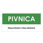 Pivnica, zelená, plast 1mm, 190x90mm