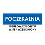 POCZEKALNIA, niebieski - płyta PVC 2 mm z dziurkami 190x90 mm