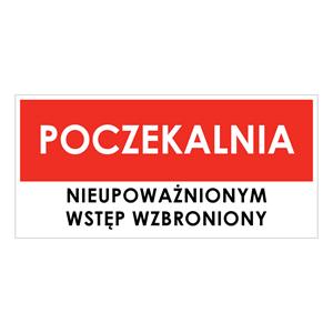 POCZEKALNIA, płyta PVC 1 mm 190x90 mm