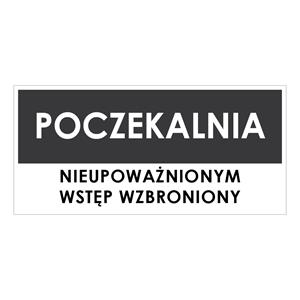 POCZEKALNIA, szary - płyta PVC 1 mm 190x90 mm