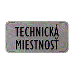 Popis místnosti - cedulka na dveře - Technická místnost, hliníková tabulka, 160 x 80 mm