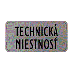 Popis místnosti - cedulka na dveře - Technická místnost, hliníková tabulka, 160 x 80 mm