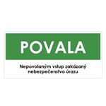 Povala, zelená, plast 1mm,190x90mm