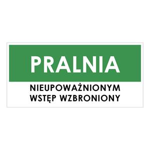 PRALNIA, zielony - płyta PVC 2 mm 190x90 mm