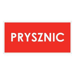 PRYSZNIC, naklejka 190x90 mm