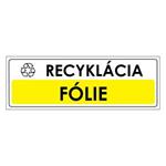 Recyklácia-Fólie, samolepka 290x100mm