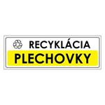 Recyklácia-Plechovky, samolepka 290x100mm