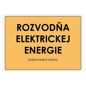 Rozvodňa elektrickej energie, plast 1mm 297x210mm