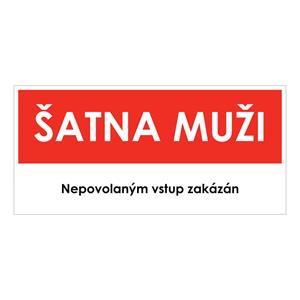 ŠATNA MUŽI, červená, plast 1 mm 190x90 mm